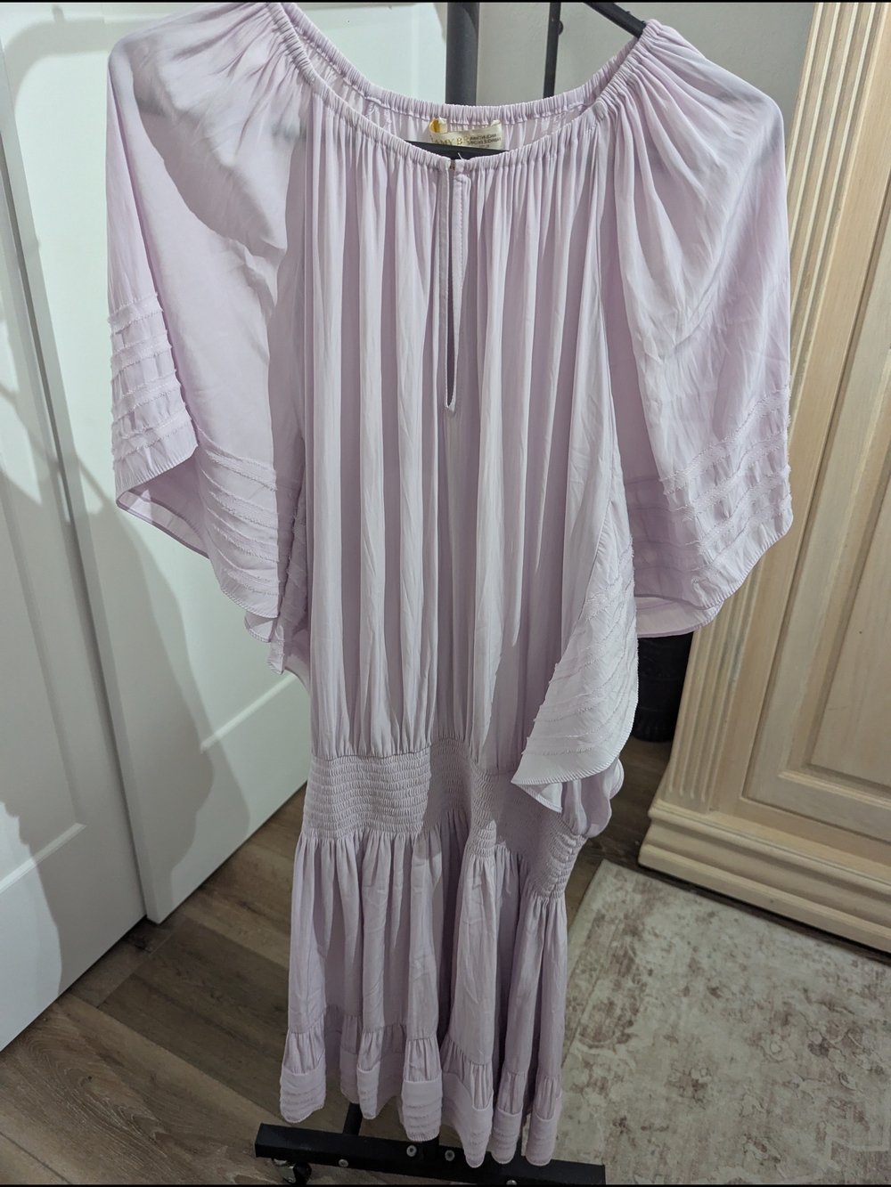 Ramy Brook Light Lavender Pleated Sleepwear Top